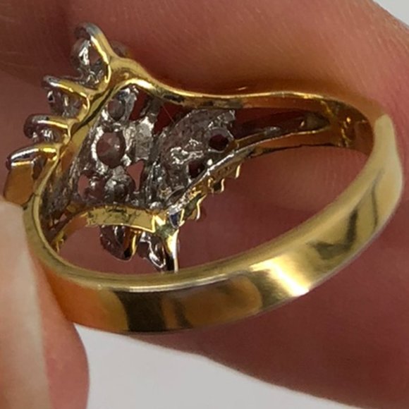 Gold band gemstone ring - Picture 4 of 9